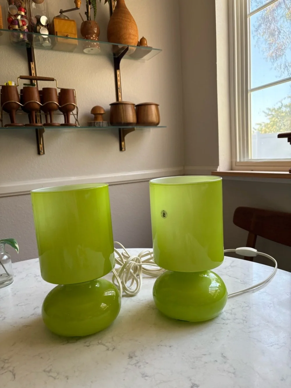 1 available IKEA 80s Vintage Green Modern Ceramic Table Lamp